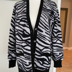 Zebra cardigan from Banana Republic